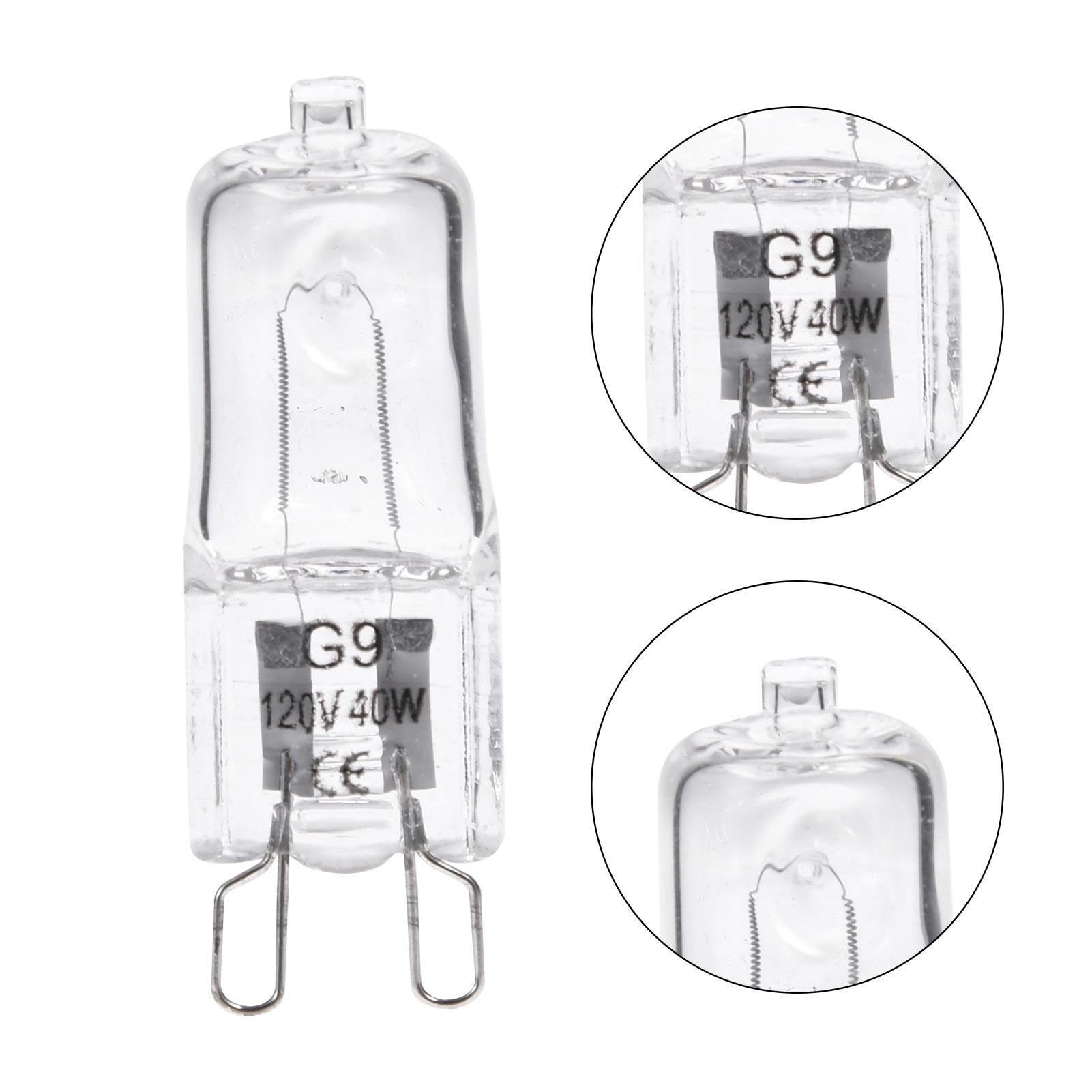 Ampoule Halogène G9 40W 2600K - Pour Four, Micro-ondes, Lustres | Température 500°C | 2000h Vie