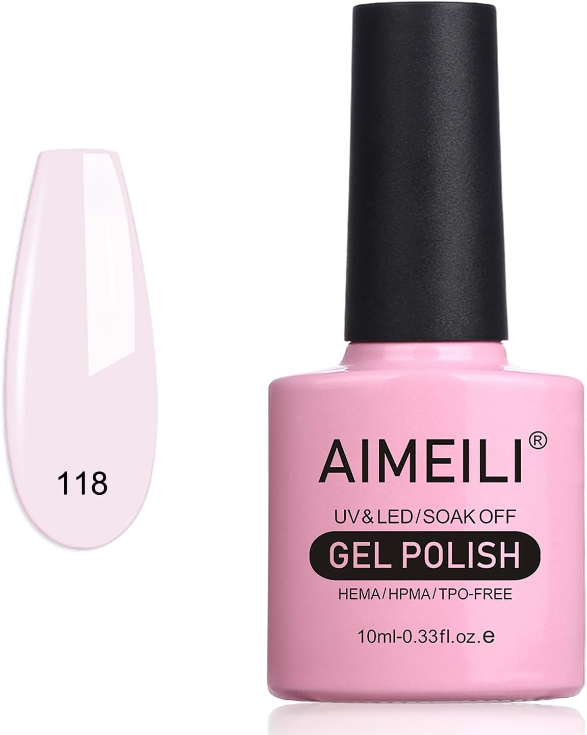 AIMEILI Soak Off UV LED Gel Nail Polish - Gardenia Jasminoides Ellis (118) 10ml