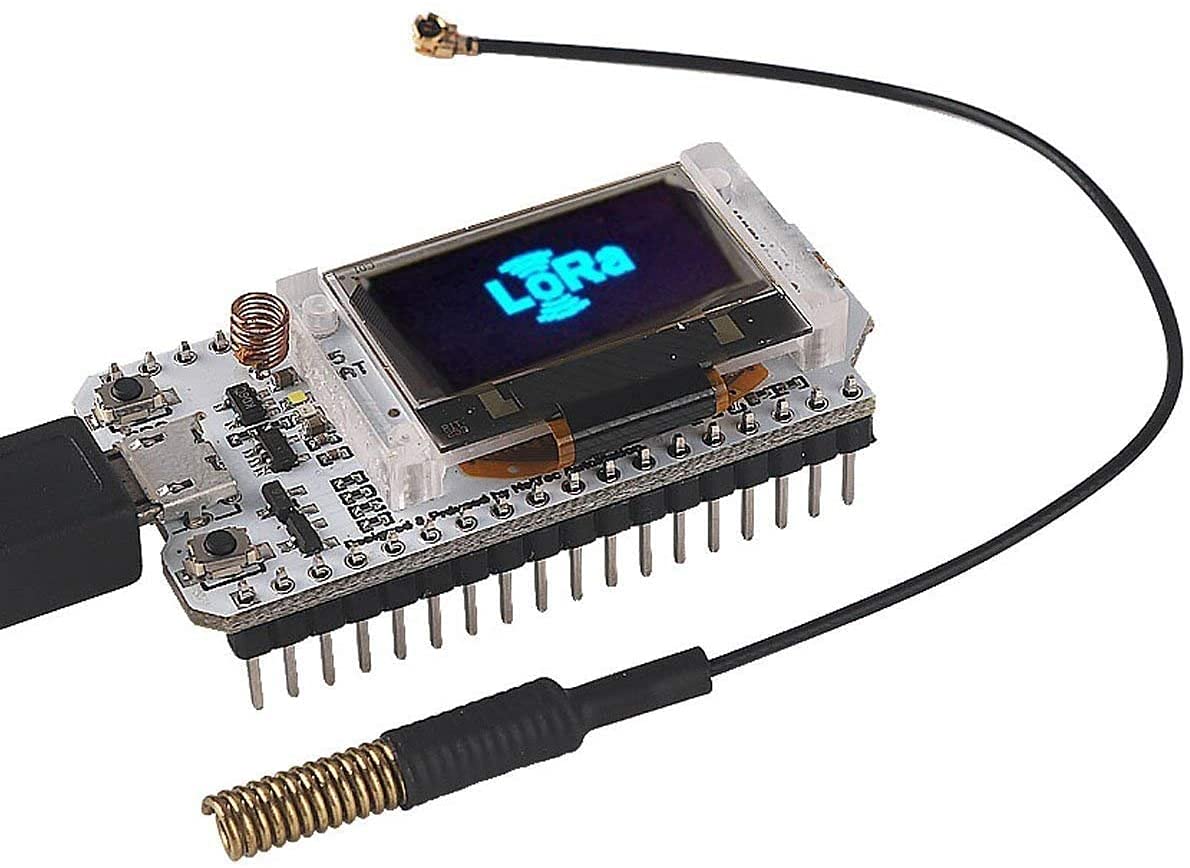 REES52 ESP32 LoRa SX1278 0.96 inch OLED Display Development Board WiFi Bluetooth Dual Core 240MHz CP2102 and 433/470MHz Antenna for Arduino Smart WiFi LoRa 32
