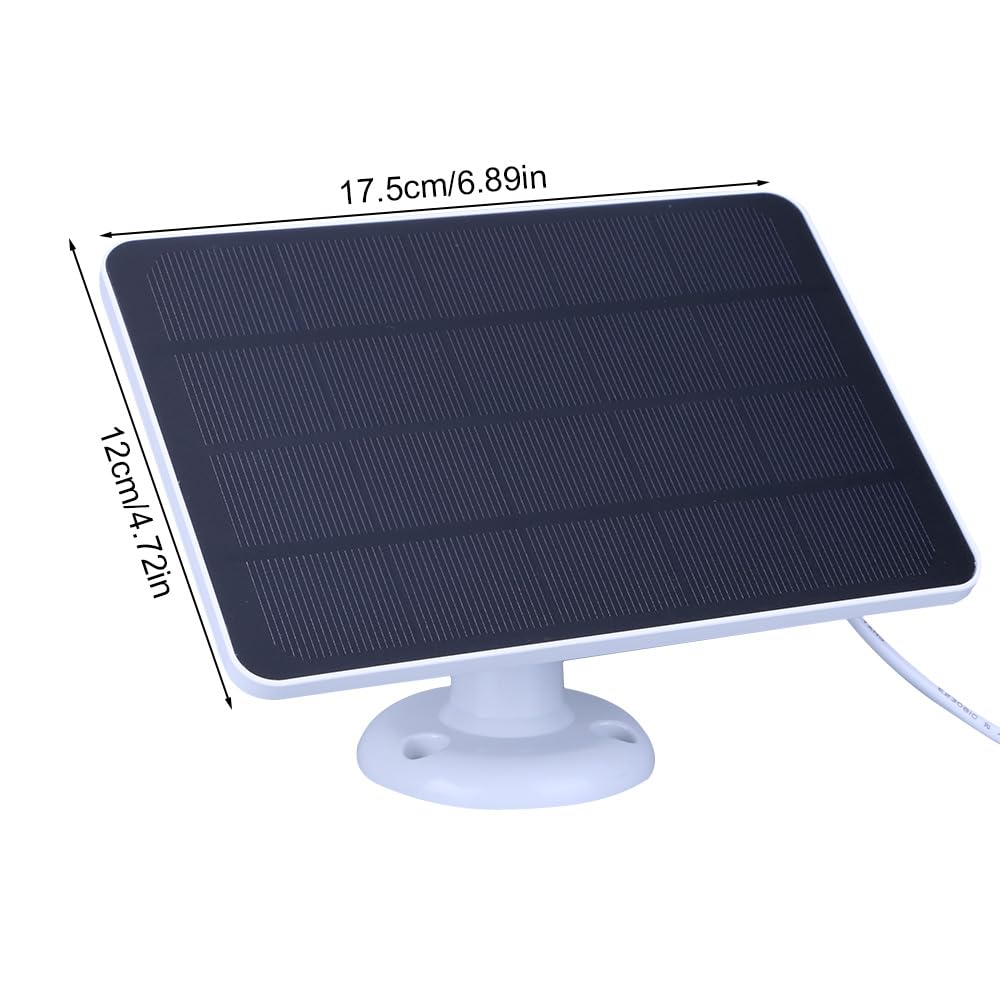Panneau de charge solaire étanche 4 W 5 V Support réglable à 360° avec câble de charge de 2,9 m pour sonnette vidéo Ring 4/3/2