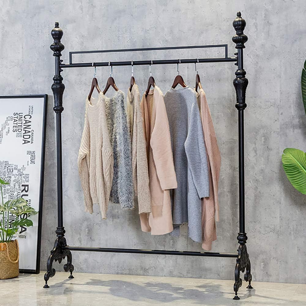 Amazon.com: VANDNALI Vintage Heavy Duty Pipe Clothes Rack, Floor ...