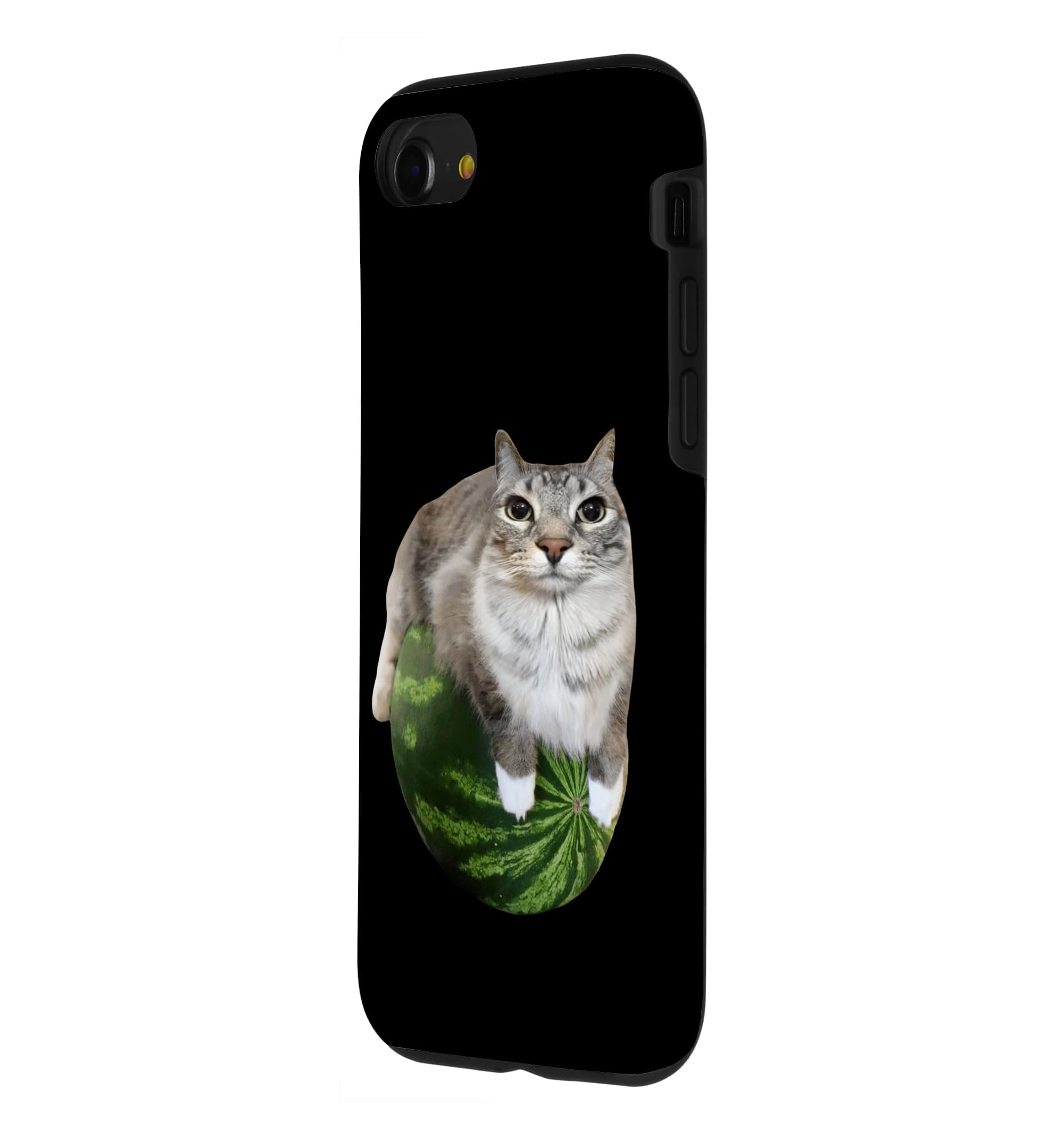 Amazon.co.jp: スイカ猫 愚かな猫のミーム スマホケース iPhone SE