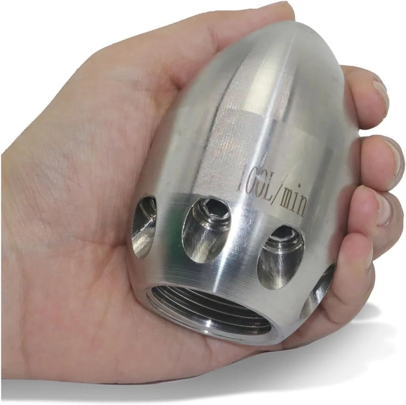 Industrial Machinery High-pressure Nozzle Inner Thread 30mm/1.18inch Front 1 Hole Rear 8 Holes High Pressure Cleaning Machine