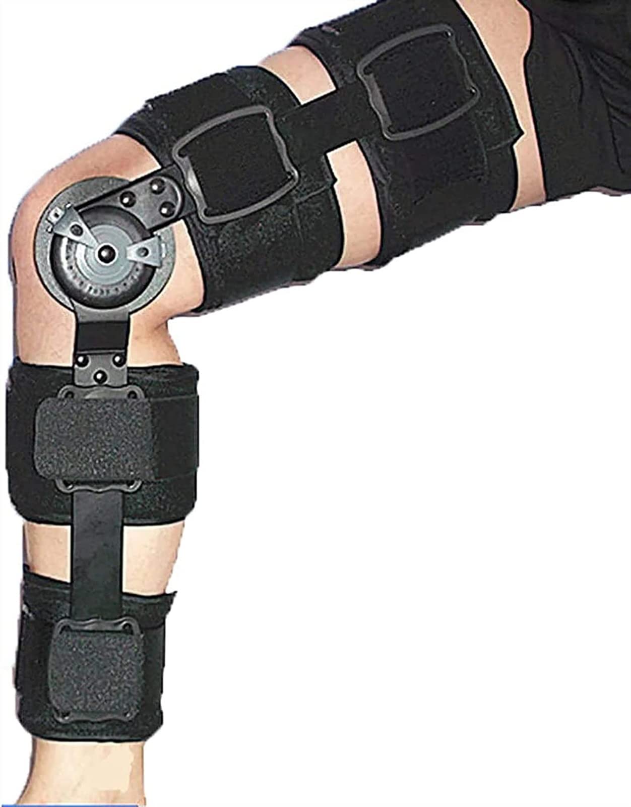 WDSOPK Hinged Knee Brace - Knee Immobilizer Brace Leg Braces Orthopedic Patella - Knee Brace Support Orthosis, Adjustable For Left Leg And Right Leg, Black