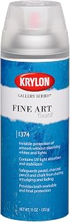 Krylon K01374000 Gallery Series Fixatif Aerosol Spray, 11 Ounce, Matte