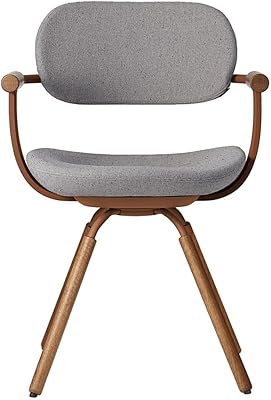 イトーキ バーテブラ03 公式ストアモデル (vertebra03)【 お客様組立品 ( かんたん組立 ) / 4本脚 回転 木タイプ/オークダーク CD張地:C5/グレーC 本体:F2/チェスナットブラウン / 柴田文江氏デザイン / 日本製 】 オフィスチェア デスクチェア ダイニングチェア KG-899CD-F2C5C