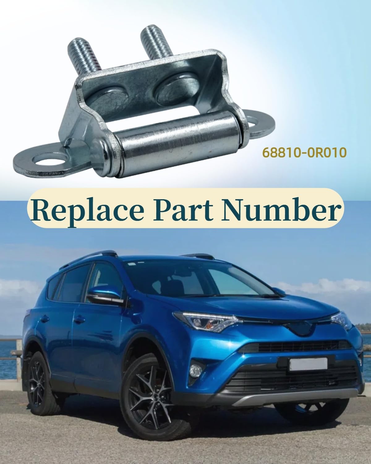 68810-0R010 Charnière de hayon de porte arrière pour Toyota RAV4 2013 2014 2015 2016 2017 2018 gauche ou droite