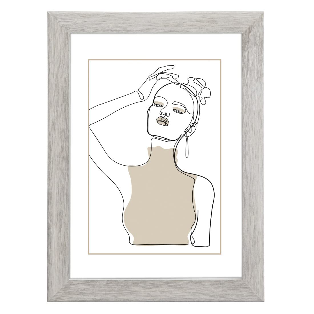 Cadre photo bois 40x50 anti-poussière Hama Copenhague taupe