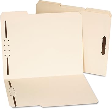 Universal One Manila Folders, Two Fasteners, 1/3 Tab, Letter, 50/Box 13420