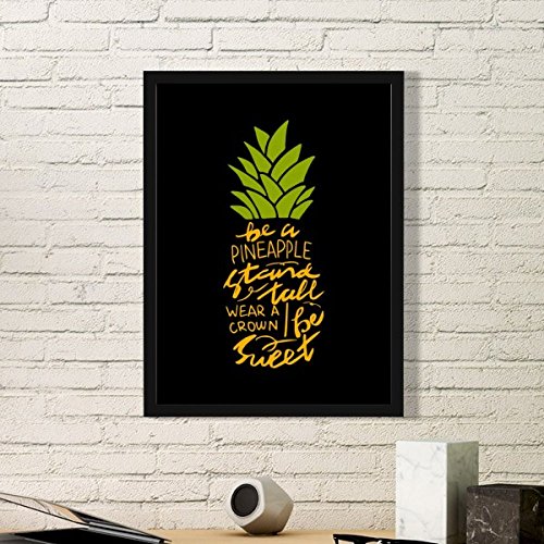 Cadre en bois Ananas cadeau idéal de crémaillère et décoration de paroi originale