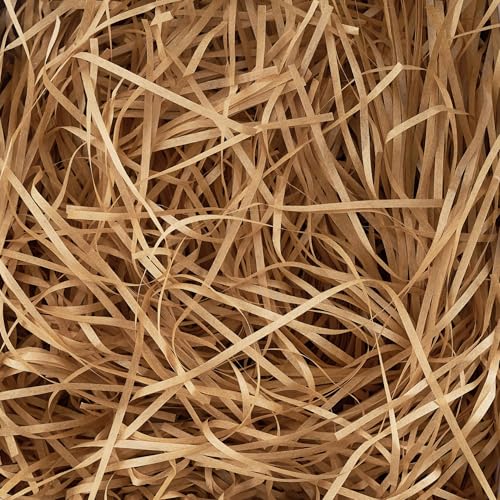 100g Brown Shredded Tissue Paper for Gift Boxes Hampers and Gift Bags Ideal Hamper Filling Suitable for Birthday Anniversary Wedding Party New Year All Occasions