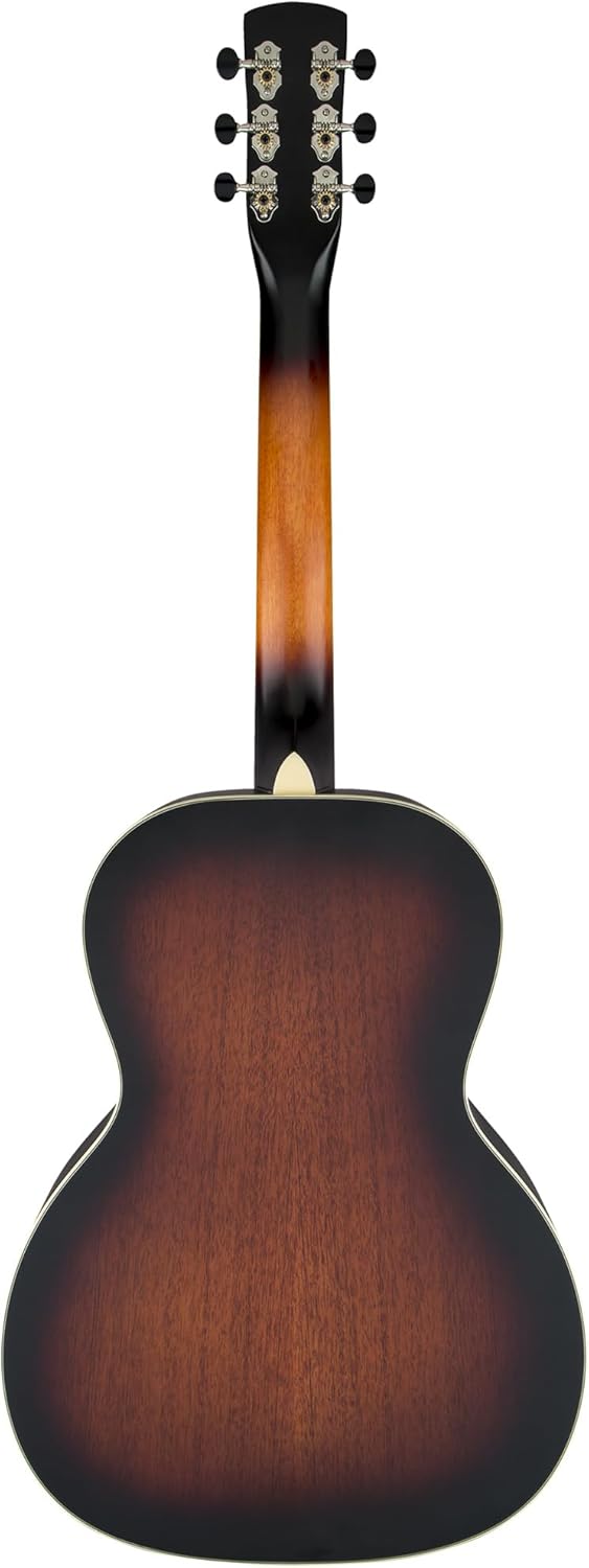 Gretsch G9241 Alligator Biscuit Round-Neck Acoustic-Electric Resonator Guitar - 2-Color Sunburst Bundle with Strap, Strings, String Winder, Picks, and Austin Bazaar Polishing Cloth