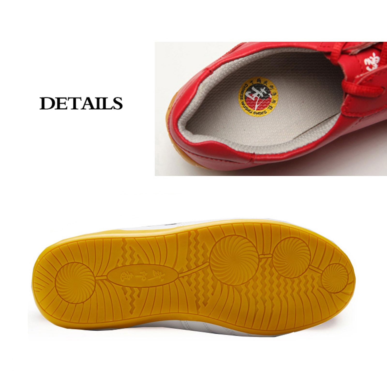 Chaussures Art Martiaux,Chaussures de Taichi,Chaussures de Taekwondo,Unisexe,Arts Martiaux Kung Fu Baskets Cuir,Enfants,pour Homme et Femme,Léger,Non Slip,Respirant,pour Marche Fitness