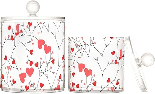 Miniatura 1 de Tarros de plástico para el día de San Valentín con tapas, tarros de plástico, recipientes de baño, tarro de bolas de algodón para dormitorio,