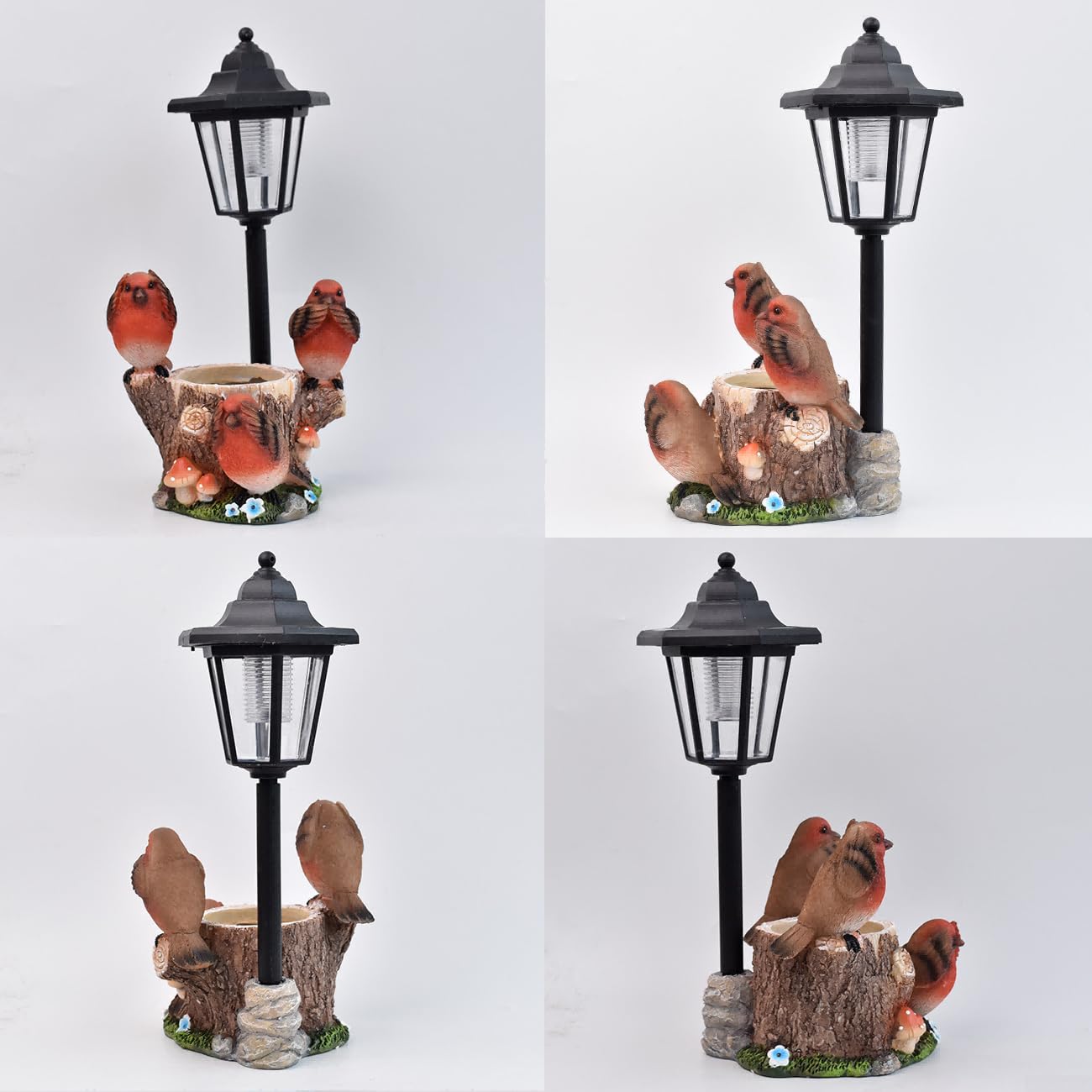 Statuetta impermeabile in resina con luce solare | Costruzione in resina sintetica, grado di impermeabilità, resiste alla pioggia e alla neve, uso esterno, finitura dettagliata