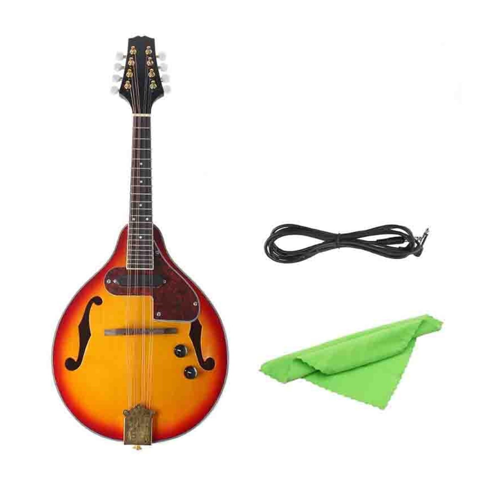Instrumento Mandolina Instrumento Musical Mandolina Guitarra Ocho Cuerdas Un Tipo Marrón