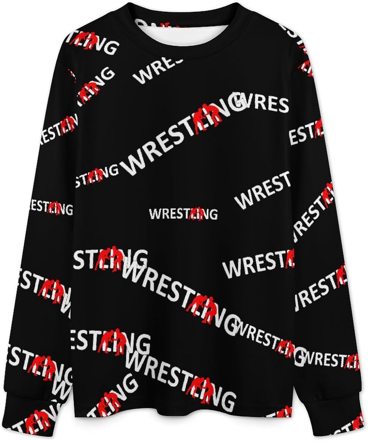 Wrestling Unisex 2 Piece Pajamas Set Sleepwear Tops and Bottom Loungewear Funny 12-14Y