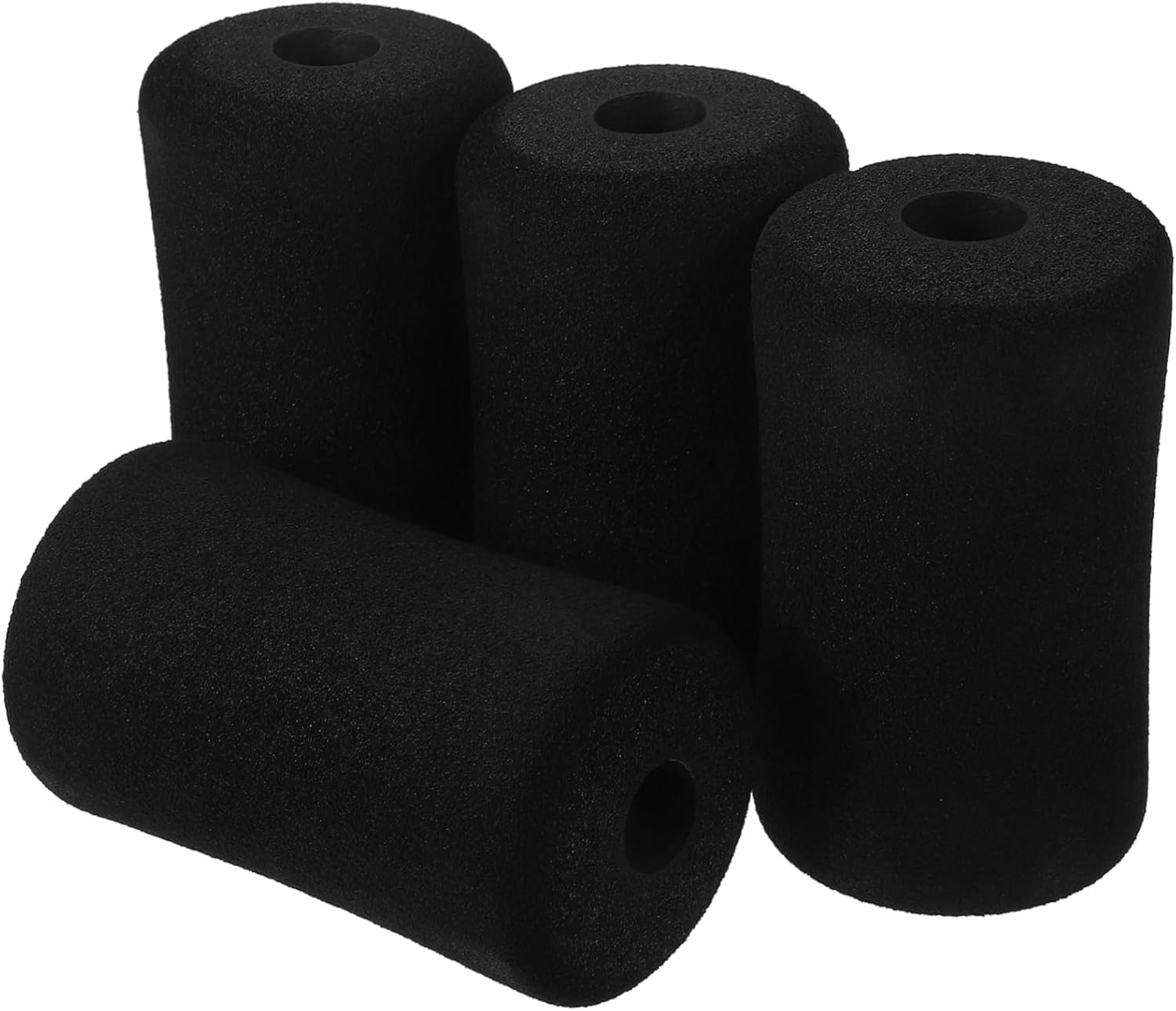 GANAZONO 4pcs Foam Roller Replacement Pads for Gym Exercise Equipment Ab Training Foot Pads Sleeve Comfortable Cushion for Leg Curl Machines and Weightlifting Benches Fit