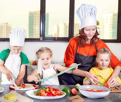 Miniatura 7 de Tellshun Juego de 14 cuchillos de cocina de madera para niños con guantes, tabla de cortar frutas, verduras, cortadores arrugados, bordes dentados,