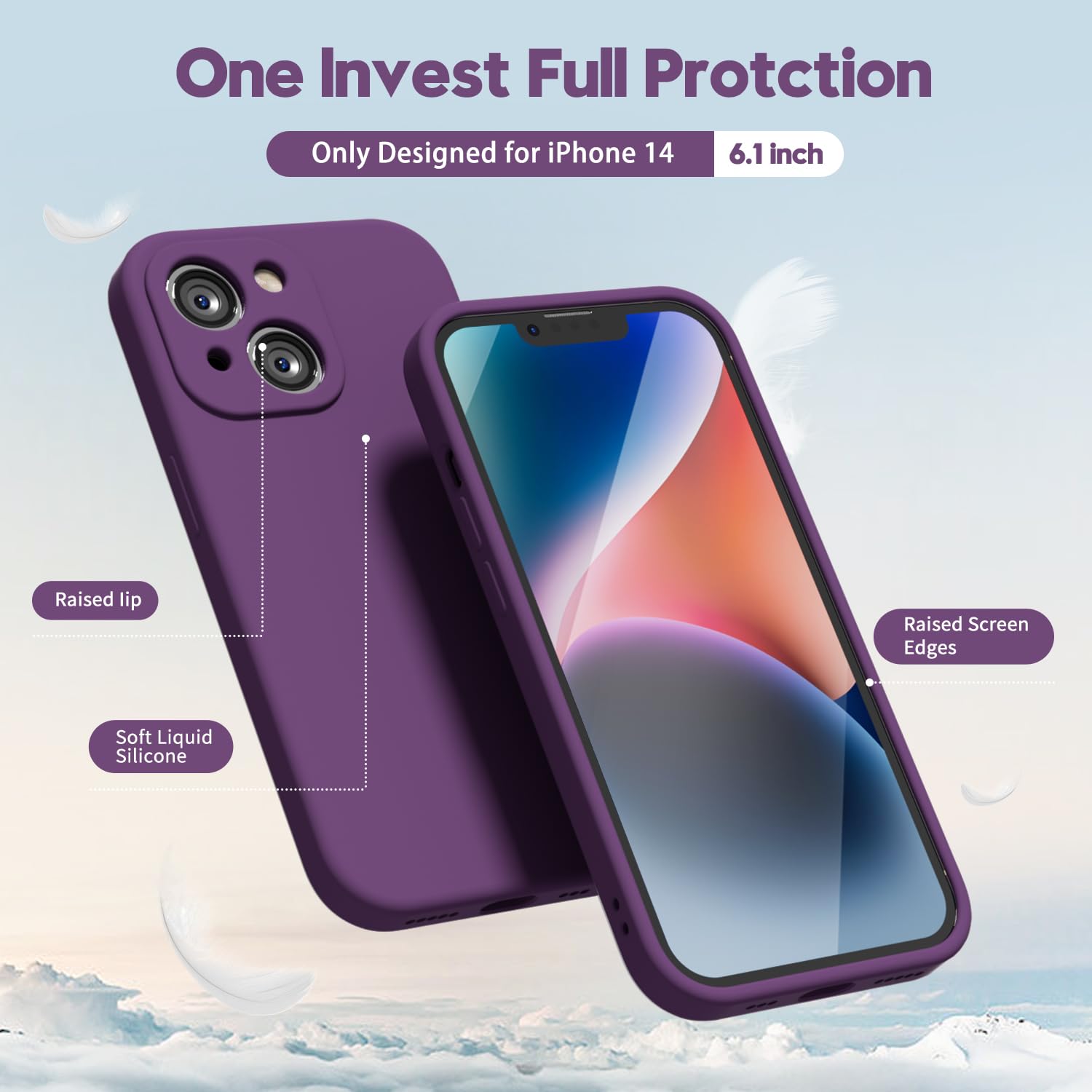 oakxco for iPhone 16 Pro Max Case Liquid Silicone, Soft Rubber Gel Elegant Aesthetic Basic Simple Cover, Cute Thin Slim TPU Matte Solid Color Plain Smooth Case for Women Girl, Light Pink — view 1775