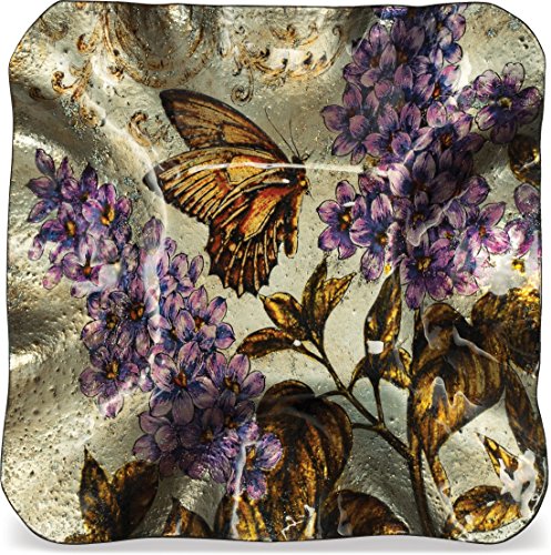 Angelstar 19182 Majestic Monarch Square Plate, 10-1/2