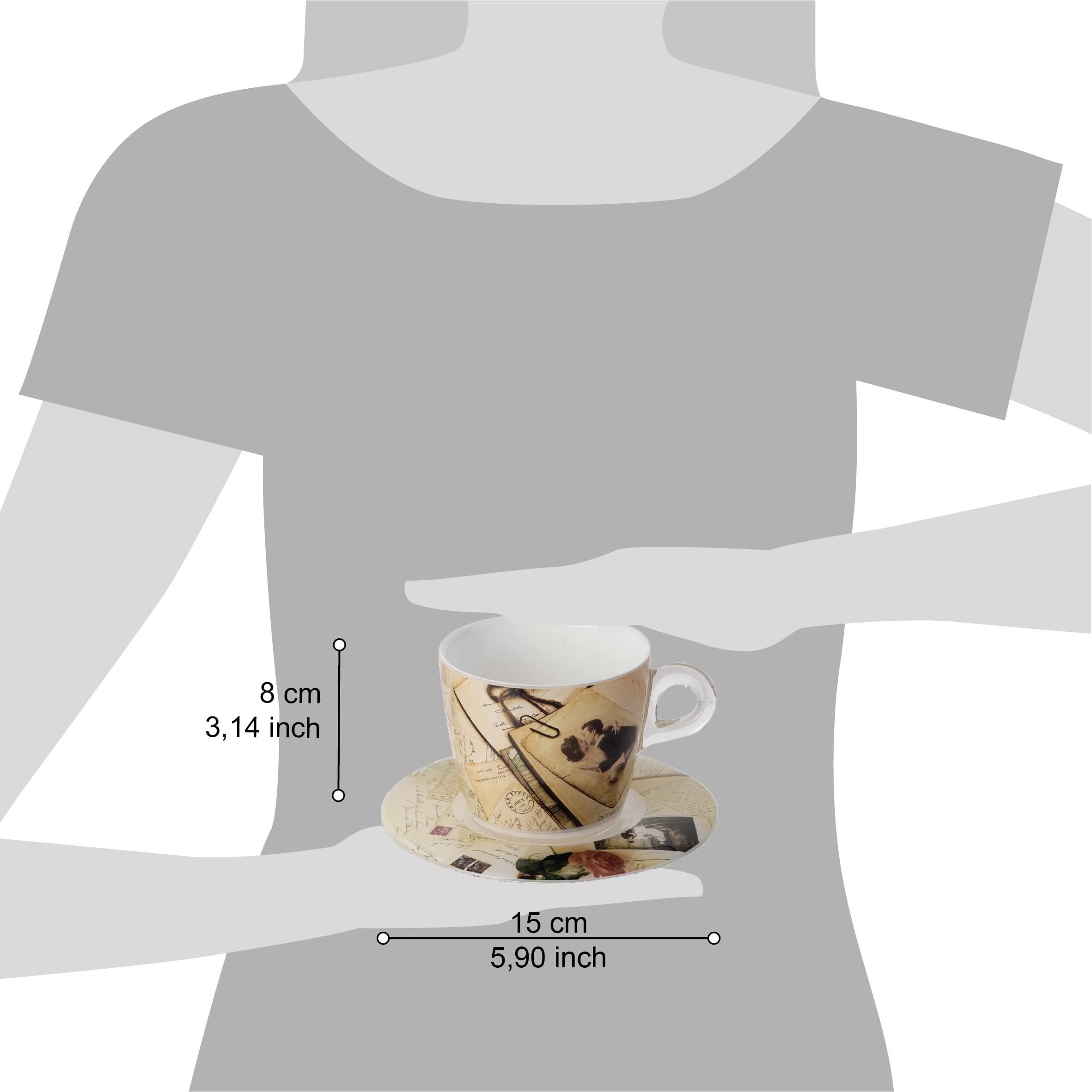 ASA A TABLE Tazza cappuccino alta con piattino 250ml