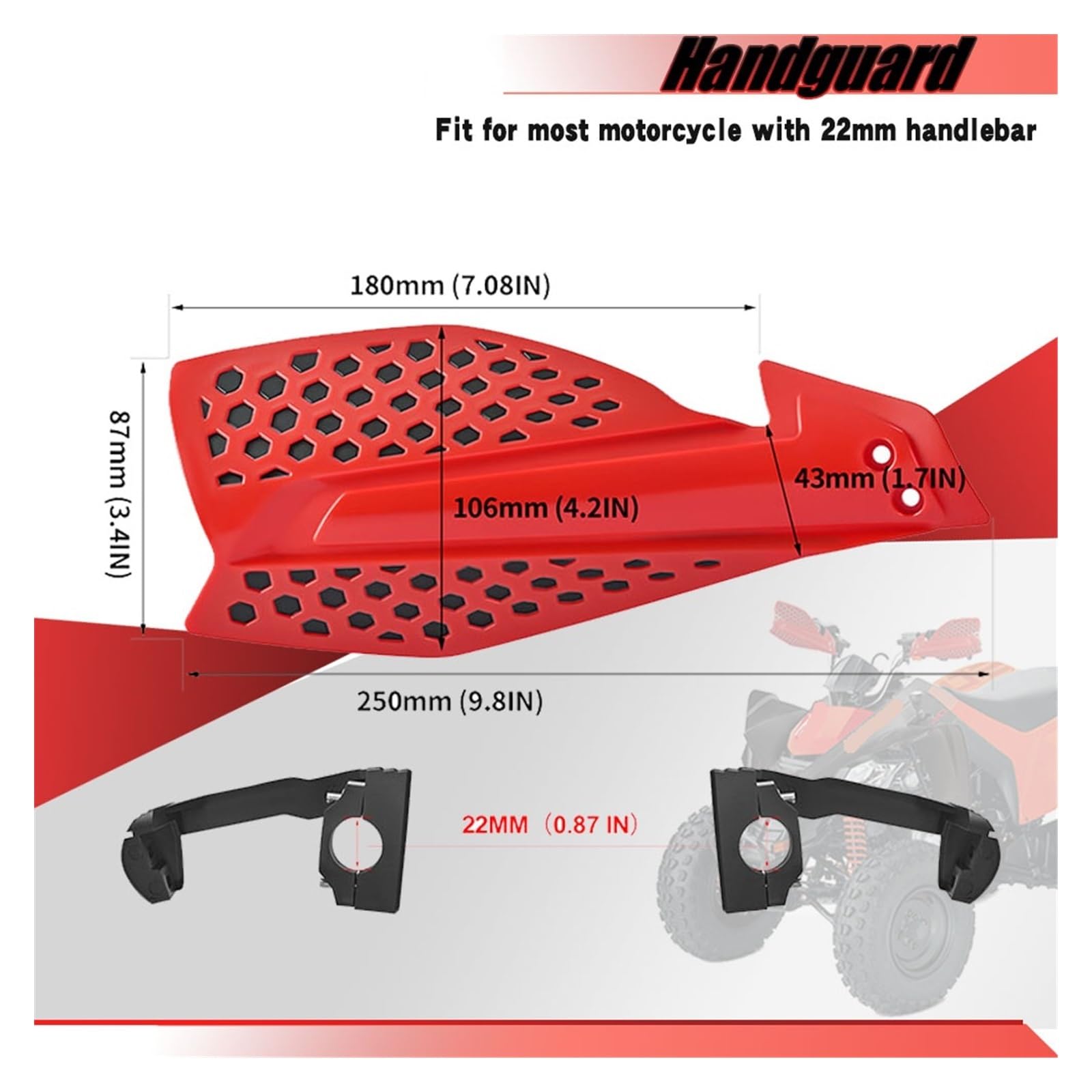 Motocross 22mm Paramani 13 Colori Protezione Manubrio Per Moto Dirt Pit Bike Quad Con Paramani Enduro Manubrio Protezione Paramani