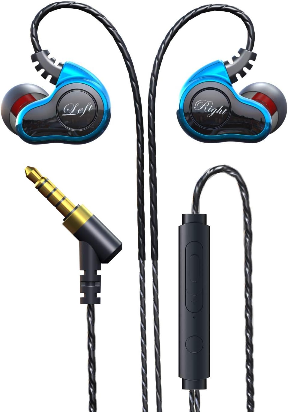 BENEWY Earbuds, in-Ear Earbuds Wired Earphones with Volume Control & Built-in Microphone, Wired in-Ear Headphones with Noise Isolating, Compatible with iPhone, Samsung, MP3, 3.5mm Interface (Blue)