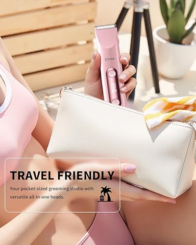 Miniatura 8 de Ufree Maquinilla de afeitar eléctrica para mujer de doble cabeza, recortadora de pelo de cuerpo púbico, afeitadora eléctrica para cara, piernas,