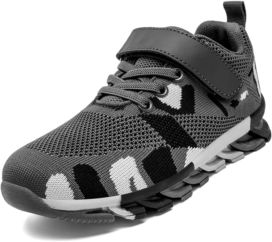 EGMPDA Boys Girls Sneakers Tennis Sports Walking Athletic Running Kid Shoes Non-Slip Camouflage Lightweight Comfortable Breathable for Toddler/Little Kid/Big Kid