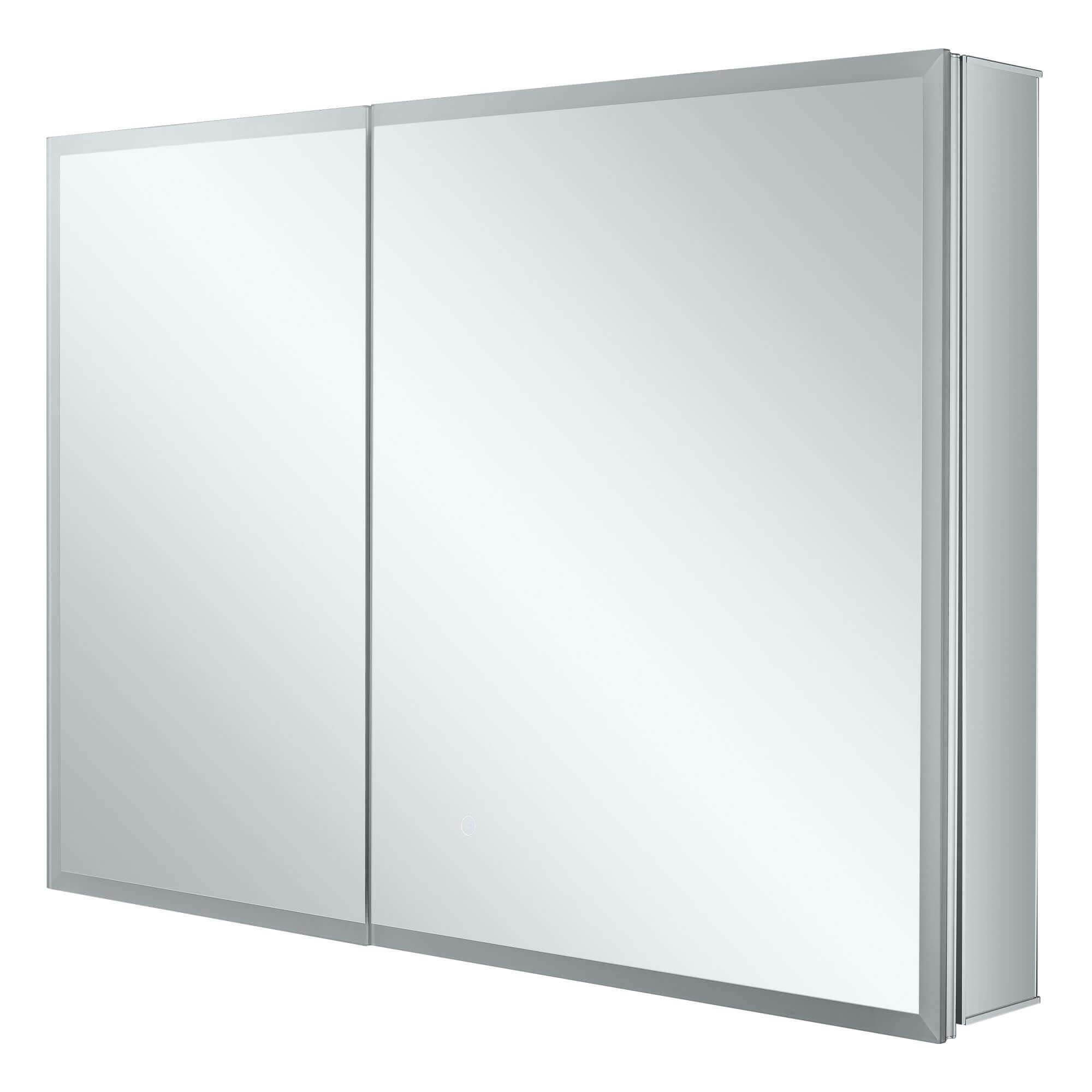 Fine Fixtures Bathroom Medicine Cabinet, Aluminum, Recessed/Surface Mount, 42