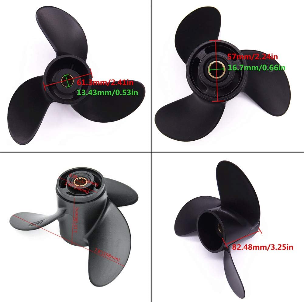COPKINGO Boat Propeller 7.8x8 for Mercury Outboard Motors 2-Stroke 5HP 48-812950A02 /Tohatsu/Nissan 4HP 5HP 6HP 3R1-W64516-0 3R1W645160M : Sports & Outdoors