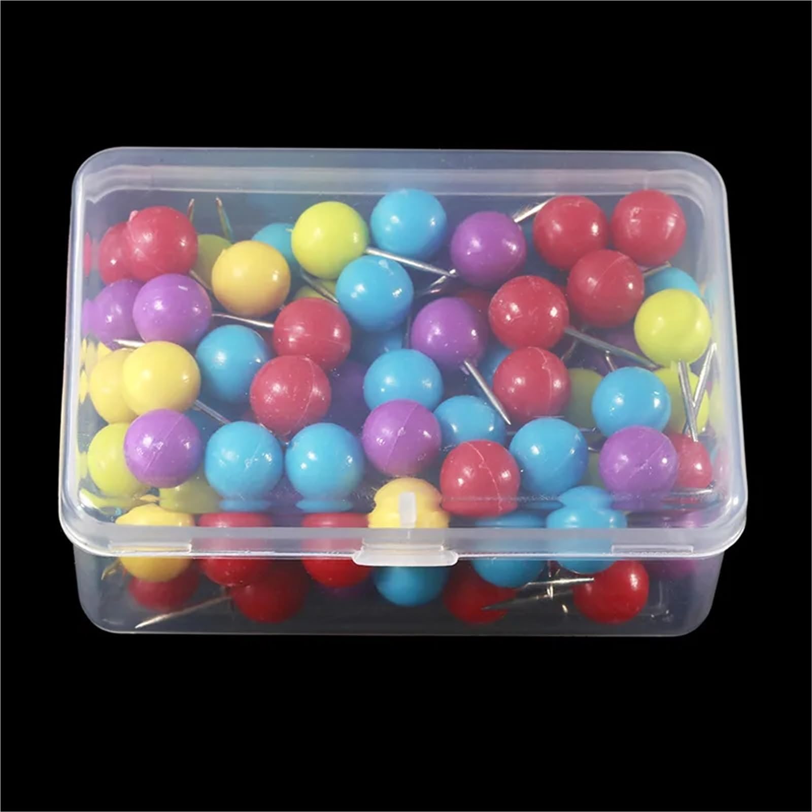 Alfileres de mini alfileres, cabeza redonda de bola, alfileres de tarjeta con punta de acero inoxidable para oficina, hogar, manualidades, marcador de bricolaje