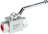 QWORK 1/2" NPT Hydraulic Ball Valve - 7250 PSI 2-Way Shut-Off, Carbon Steel High Pressure Valve for Industrial Systems