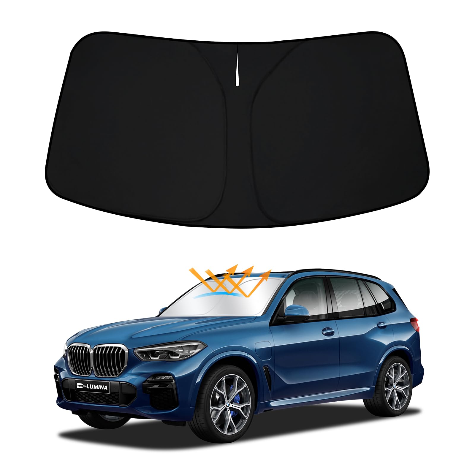 Front Windshield Sunshade UV Protection Suvisor Kit For BMW 5 Series 2018-2023
