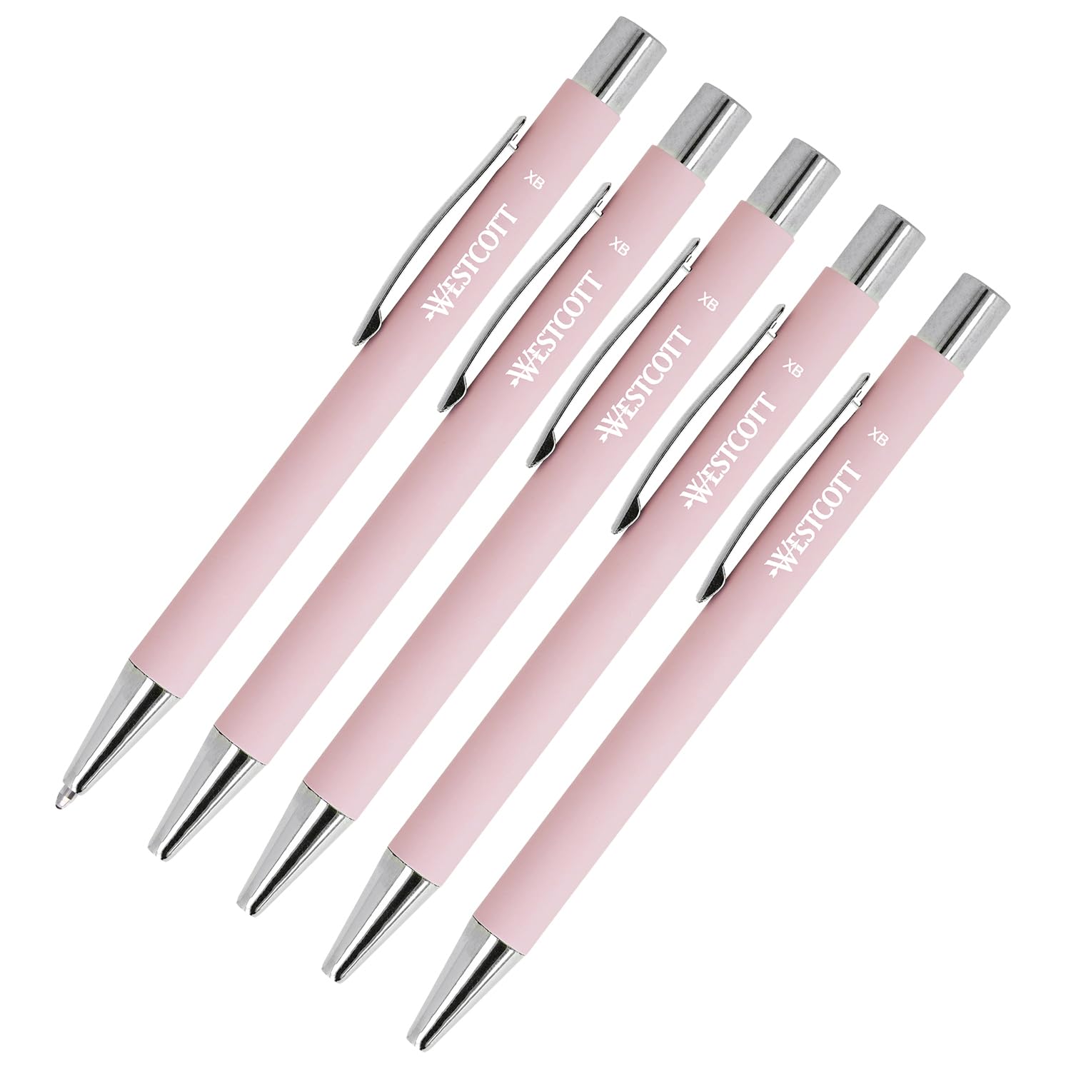 Westcott PRIMESOFT ballpoint pen 5 pieces Rosé, 1 count (Pack of 5)
