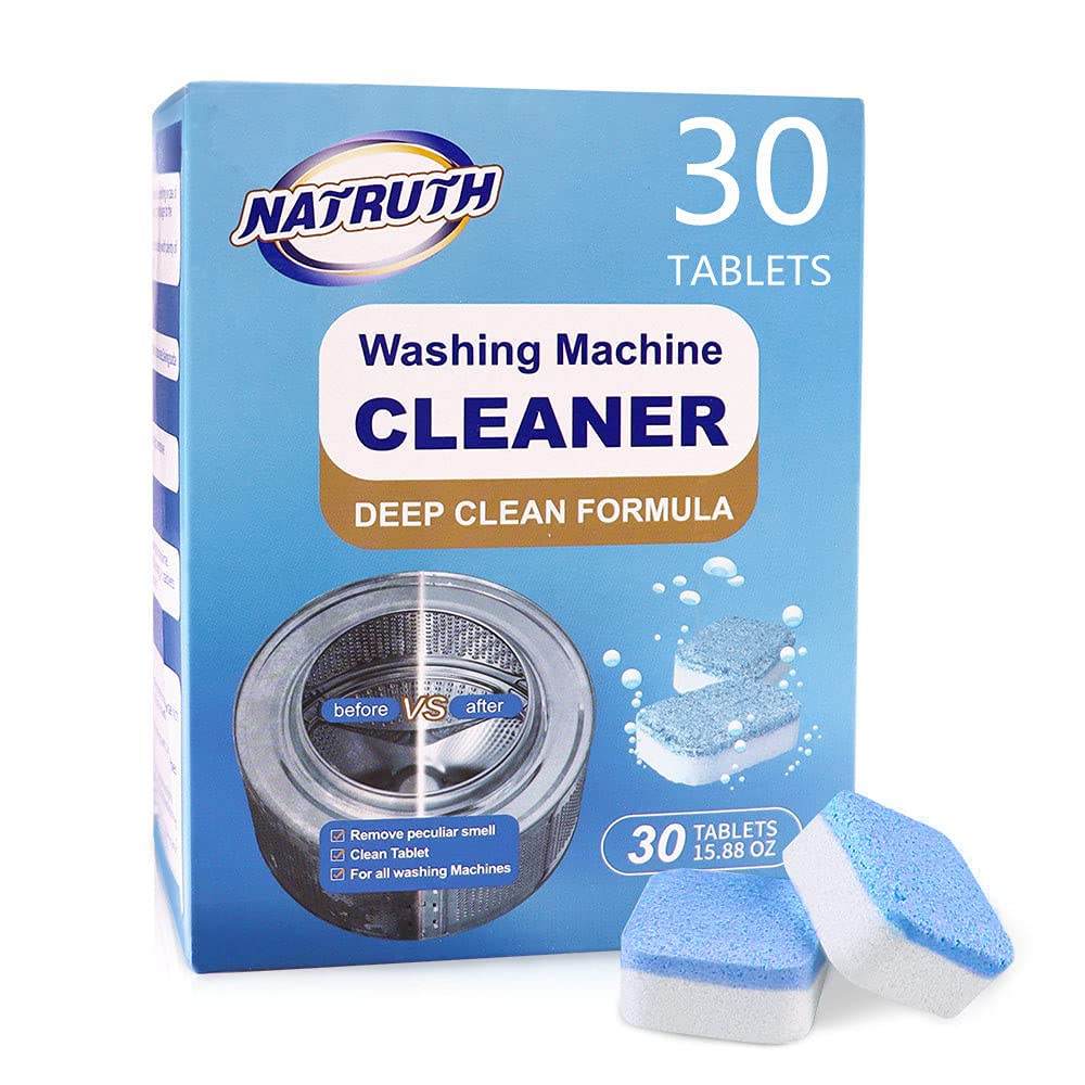 natruth washing machine cleaner descaler 30 pack deep cleaning washer cleaner tablets for he front loader amp top load washer