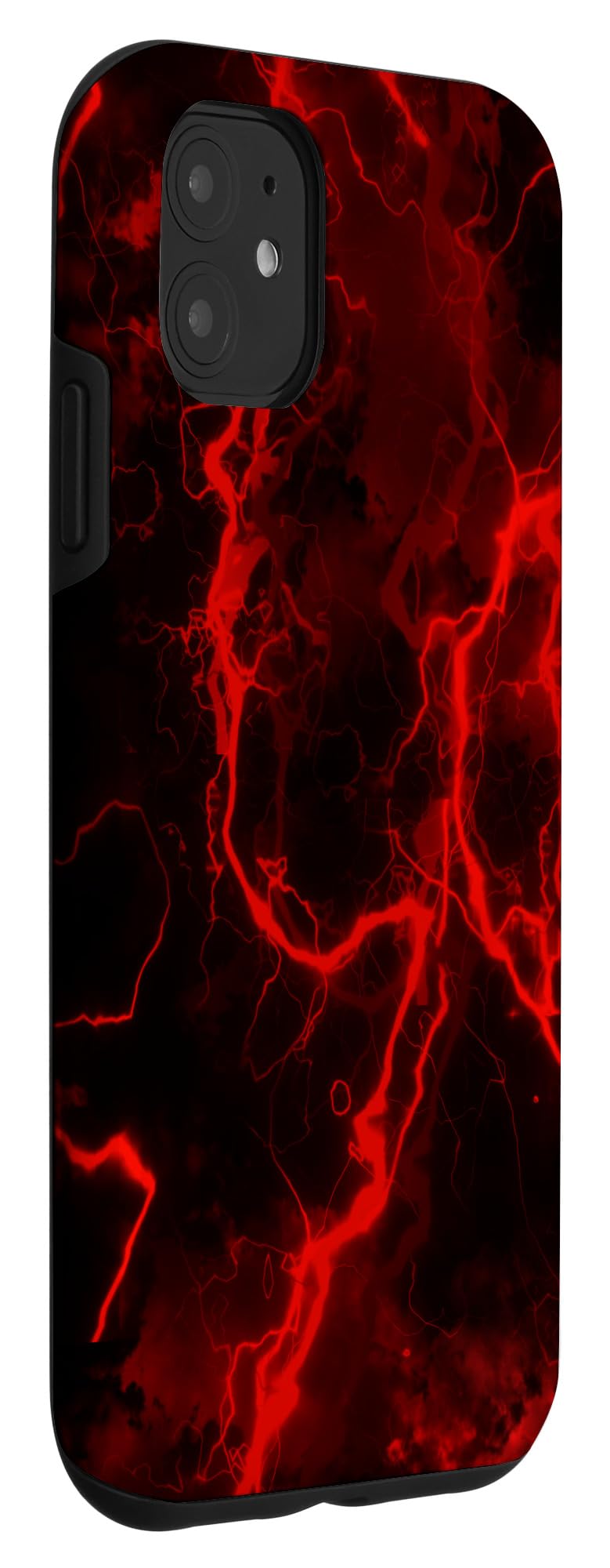 Amazon.com: iPhone 11 Dark Red Lightning Pattern on Black Chic