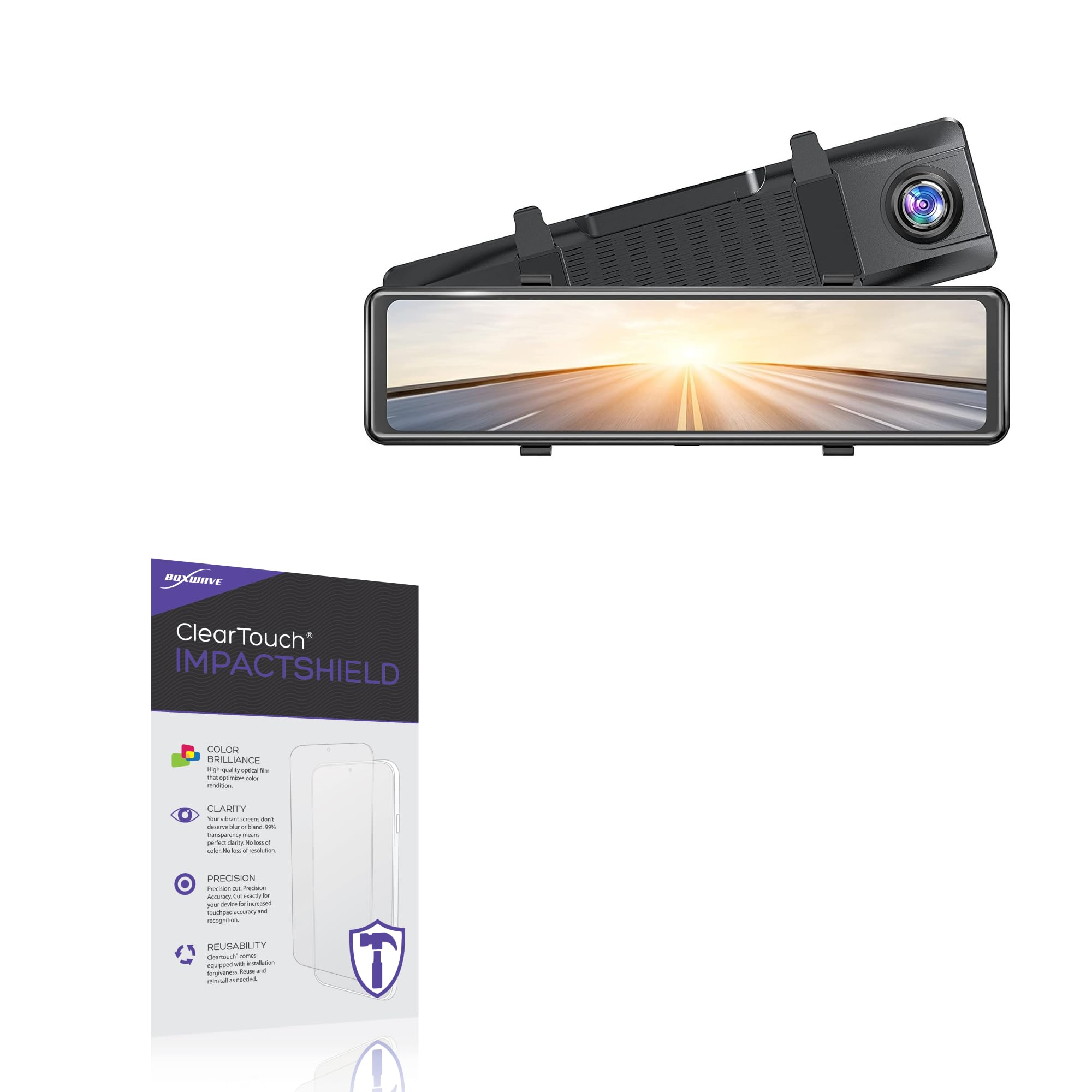 BoxWave Screen Protector Compatible with AKASO DL12 - ClearTouch ImpactShield (2-Pack), Impenetrable Screen Protector Flexible Film