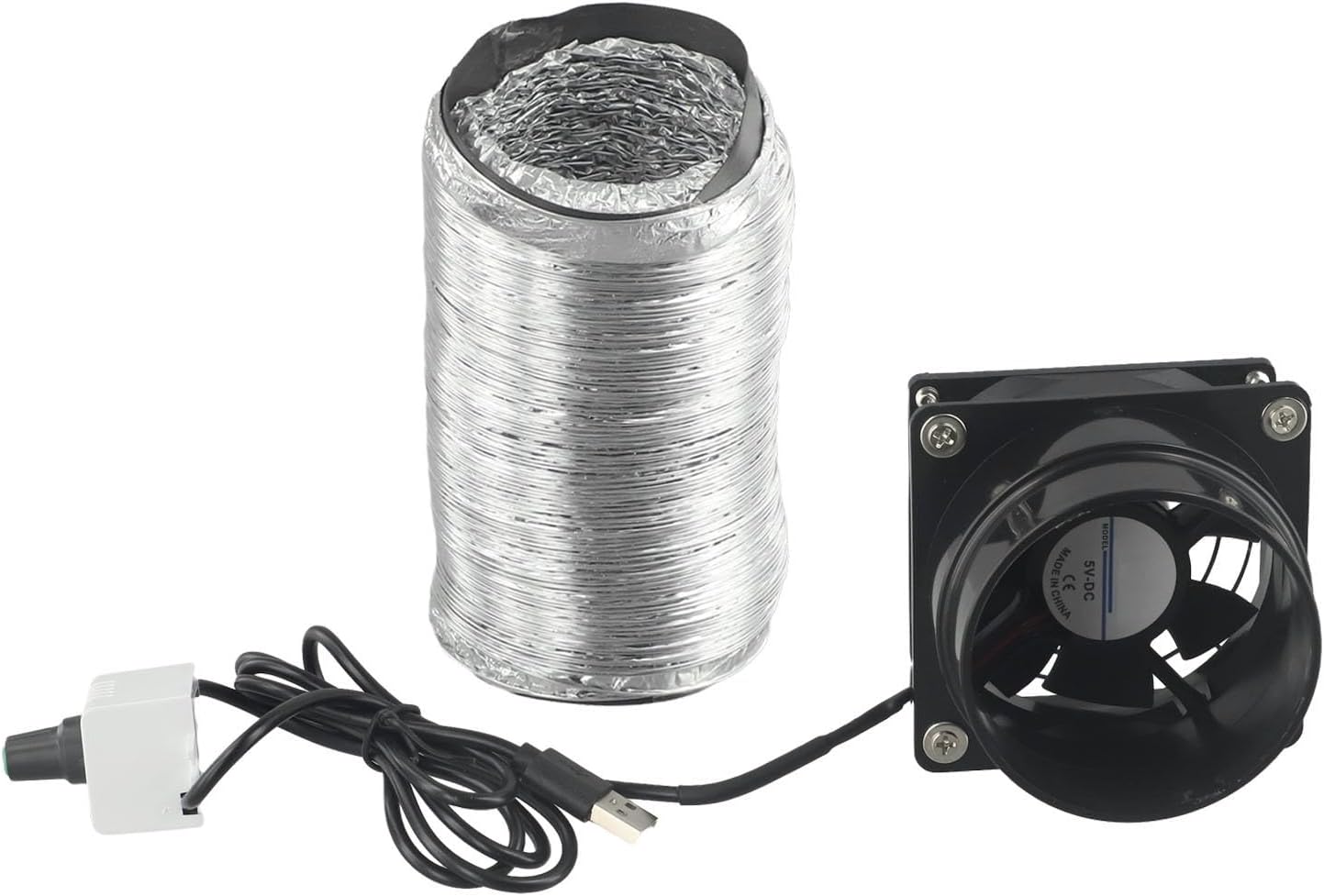 replacement accessories 1x USB Adjustable Speed Fume Extractor Fan with Duct for Soldering Welding Workshop Kitchen Bathroom Exhaust(Fan plus 3 m pipe)