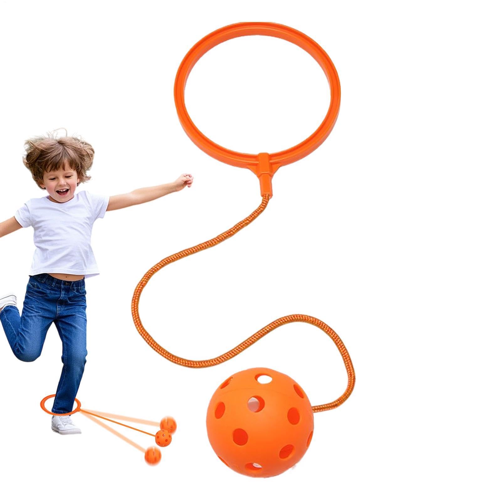 caiduos Skip Ball Ankle Toy, Soft Children Rotating Jump Ring, Fun Ankle Skip Ball for Kids, Soft Jumping Ring Rotating Single Leg Swing, Skips Sports Toy, for Camping Garden Backyard Beach