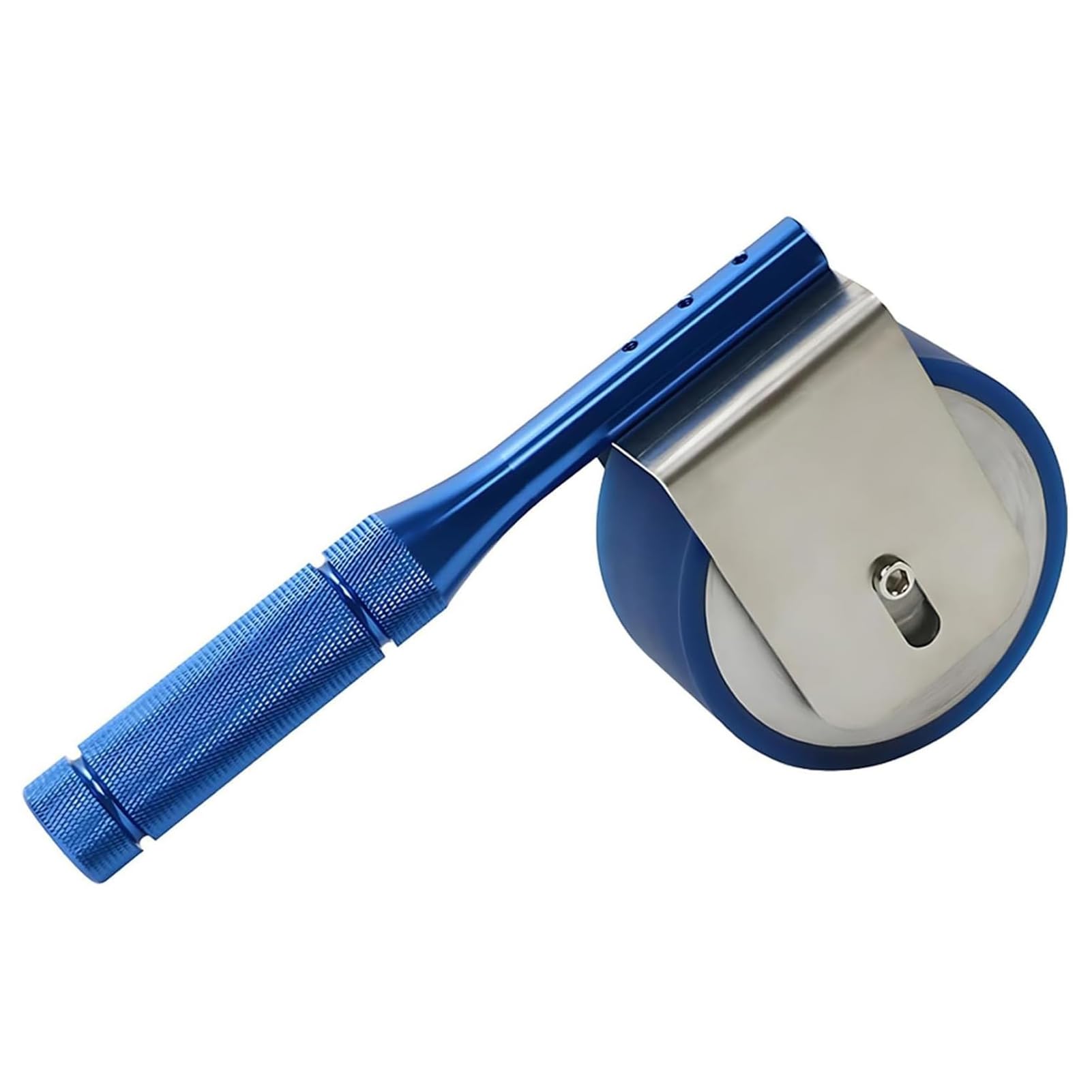 Herramienta Prueba Adhesivo Manual 2kg, Mango Texturizado Acero Inoxidable, Rodillo Mano Goma PU, Probador Adhesión Cinta Sensible Presión para Sellado Conductos y Papel Tapiz
