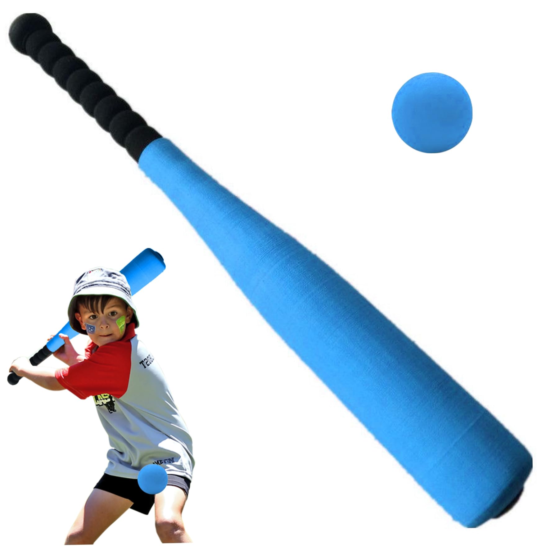 Shengyu Équipement de Sport de Plein Air pour Enfants Batte de Baseball Légère en Mousse Souple Batte en Mousse pour Débutants Ensemble de Baseball et