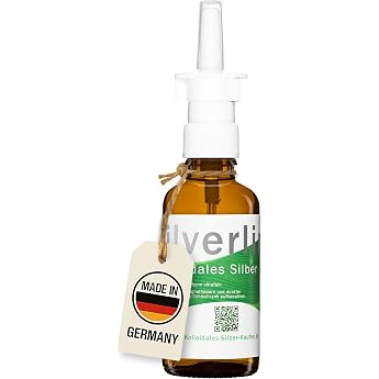 Colloidal Silver Nose Spray 50ml - Ultra Fine Lots of Silver Particles Comparable to 25ppm and 100ppm Natural Alternative