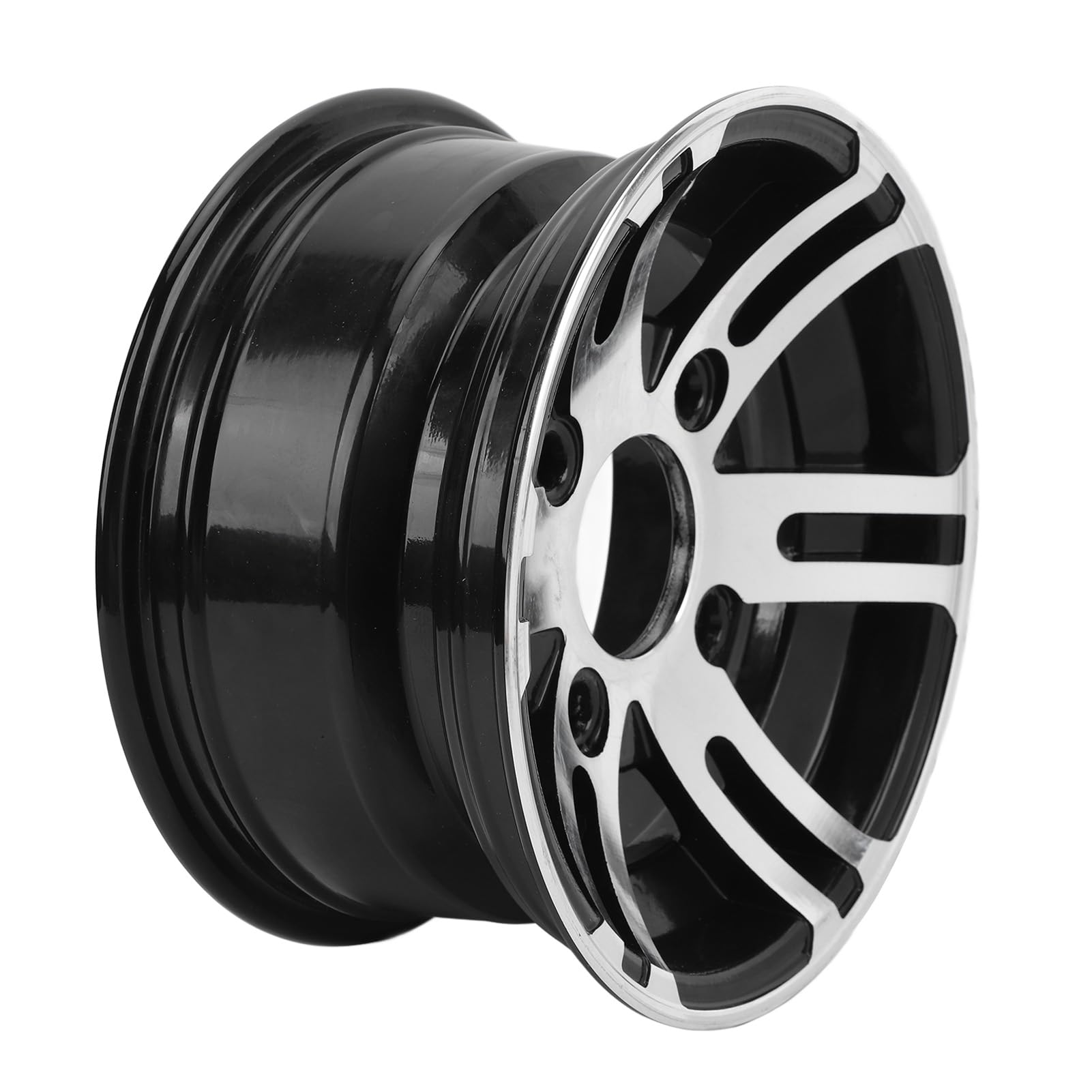 Qqmora Cerchione ATV 10 Pollici Cerchio Universale in Lega di Alluminio Ad Alta Resistenza per Carrello Go Kart Accessori per Fuoristrada Leggeri e Durevoli (Ruota Anteriore)
