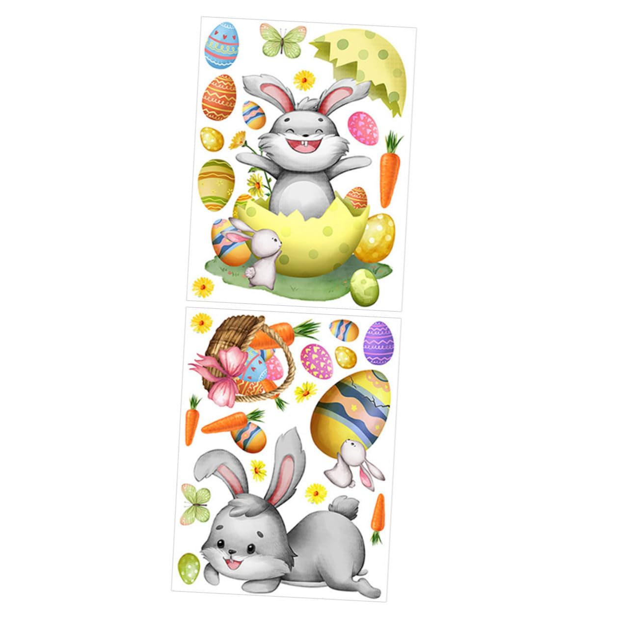 Cabilock 3 Sätze Wandtattoo Ostern Fenster Tönung Mattierte Fensterfolie Bausatz Fenstertönung Regenbogen-fensteraufkleber Stuffer Fensteraufkleber Für Die Osterparty Pvc
