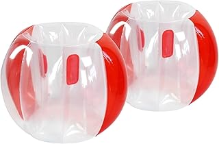 OYYMTE Paquete de 2 Bolas inflables de Burbujas, Bolas saltarinas de Parachoques, Bolas de Columpio humanas inflables portátiles(Rosso)