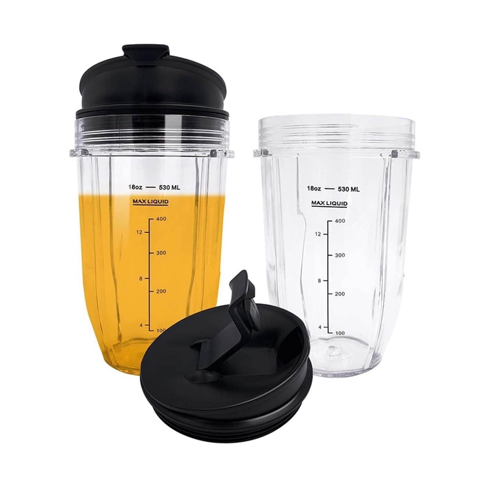 Genérico 2 Vasos Licuadora 18oz con Tapas Compatibles con Ninja BL480