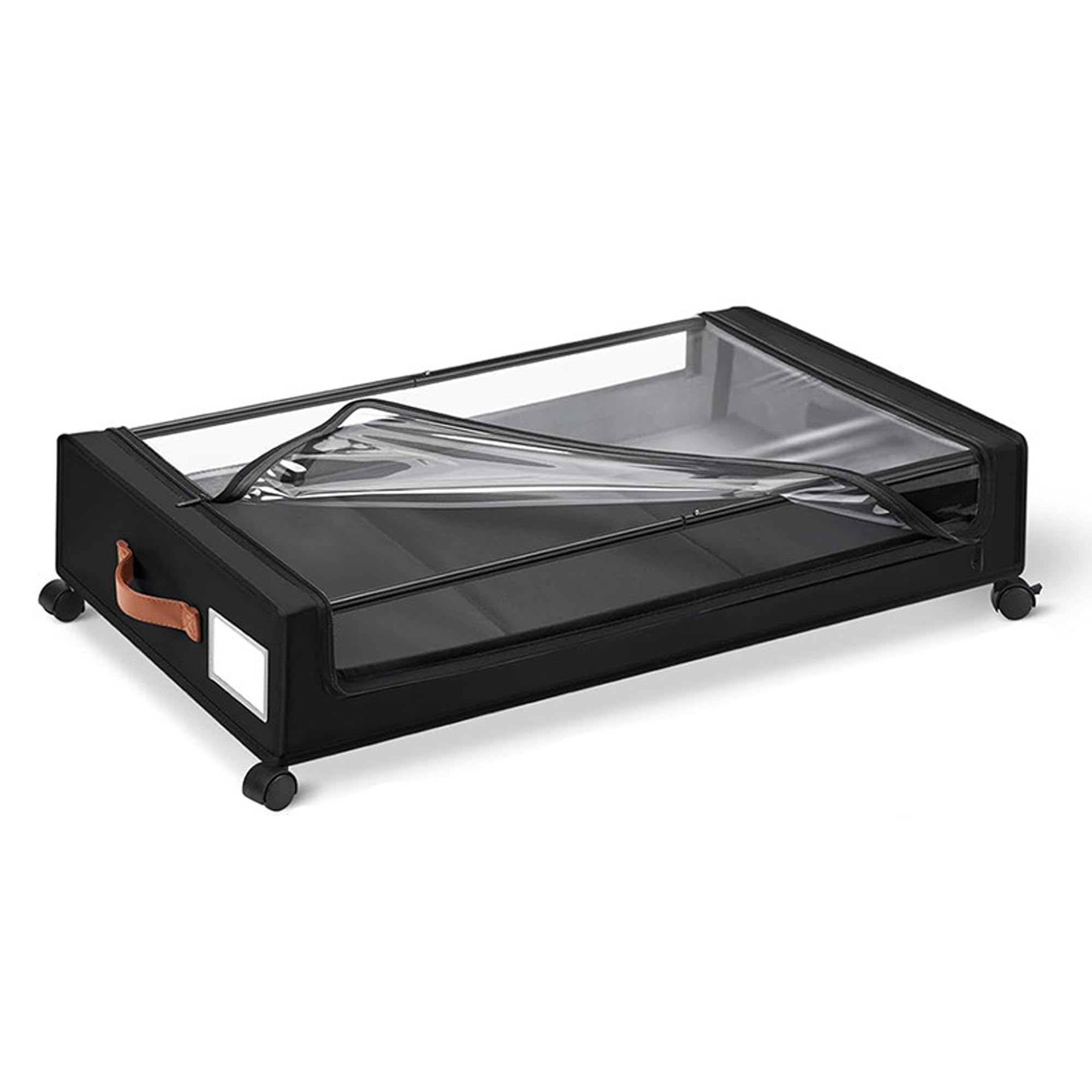 Caja Almacenamiento Plegable 60L con Ruedas Acero Organizador Debajo Cama