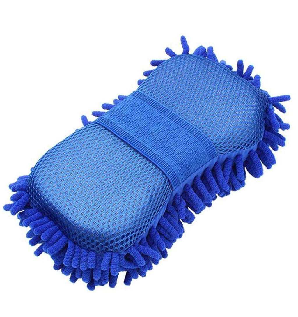 Car Washing Sponge Brush Combo | Microfiber Car Wash & Dry Cleaning Accessories | Perfect for Car, Bike, Kitchen Cleaning Tool | Soft Smooth Scratch Free Duster-image-6